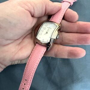 Anne Klein ladies watch with pink leather band